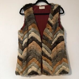 Refuge Multicolor Faux Fur Vest